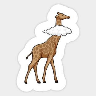 Giraffe with Cloud Sticker